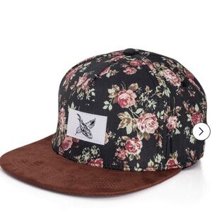 Blackskies Black Beauty Vol II 5 Panel Cap Floral Suede‎ One Size New With Tags